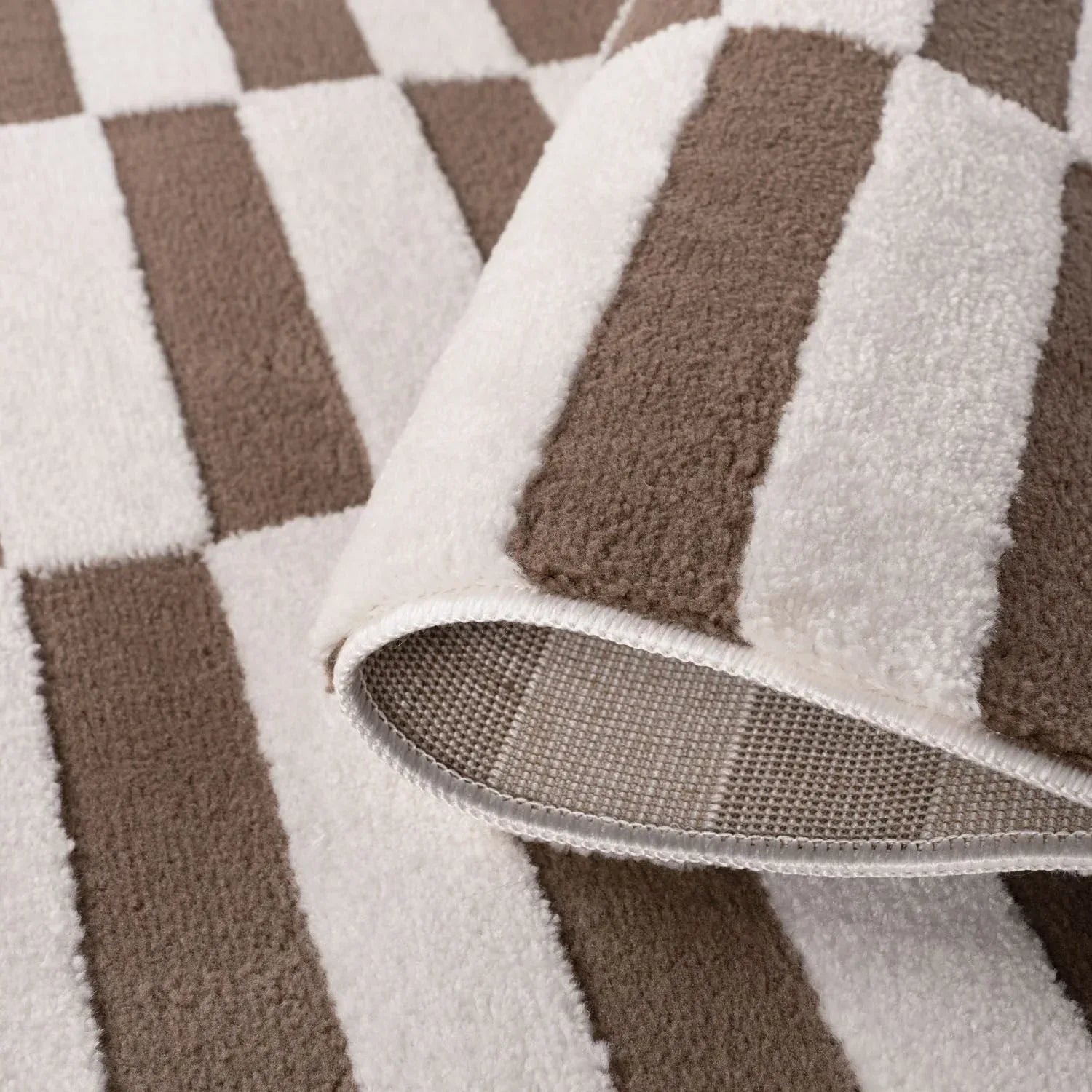 Loft_Striped_Brown_Rug_folded - Bobobiy