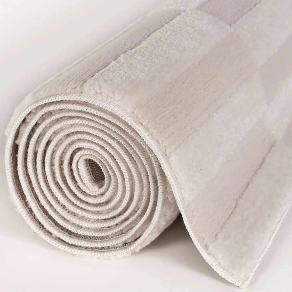 Loft_Striped_Cream_Rug_roll - Bobobiy
