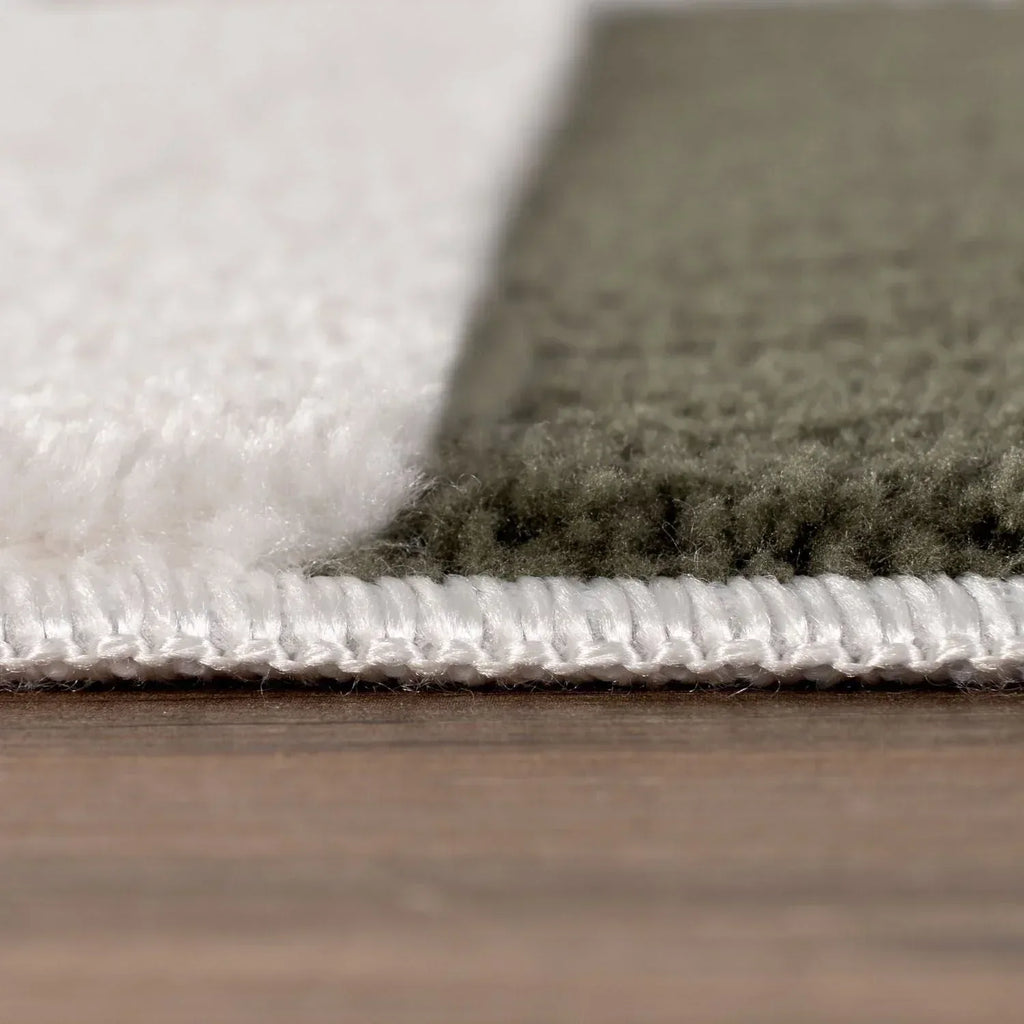 Loft_Striped_Green_Rug_pile_image - Bobobiy