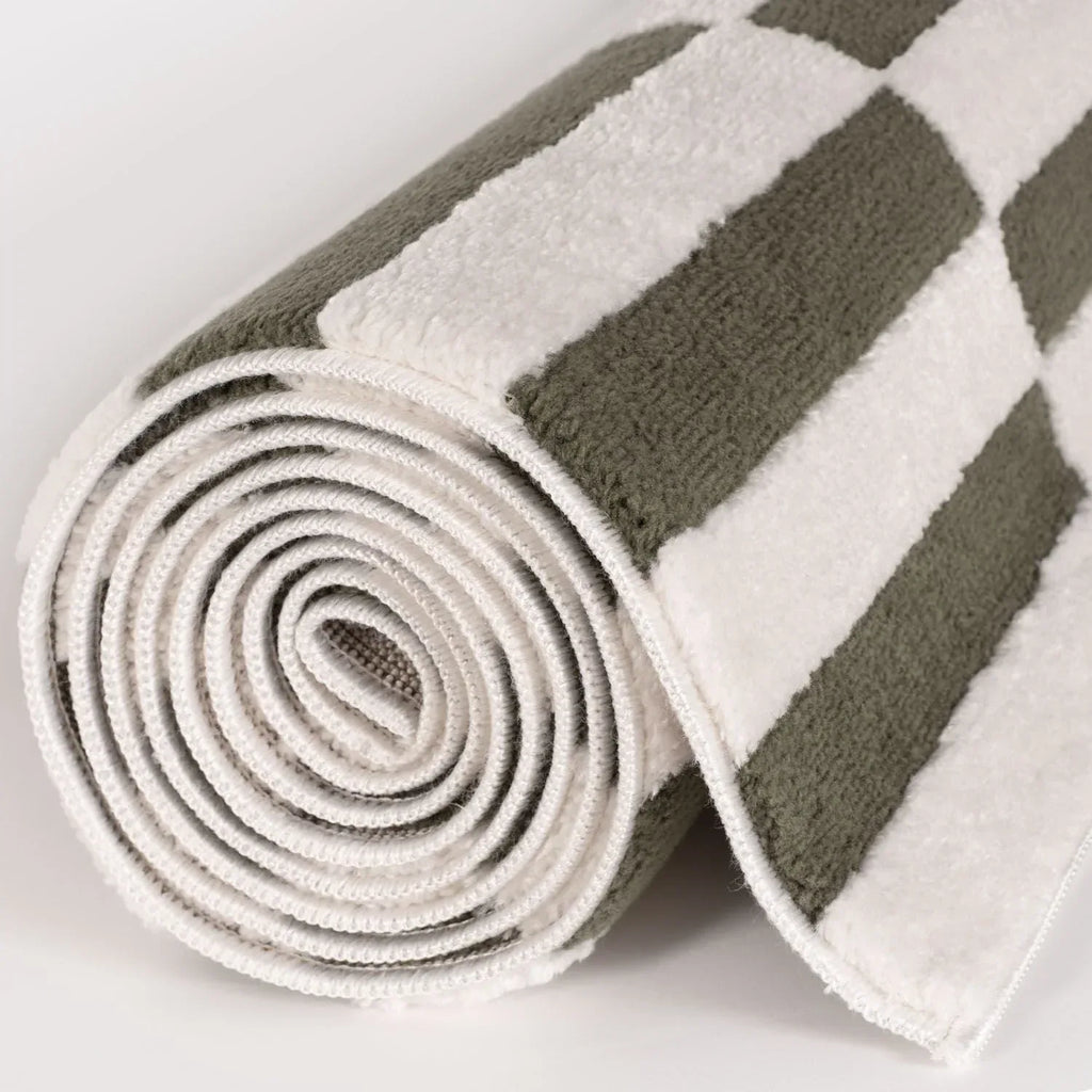Loft_Striped_Green_Rug_roll - Bobobiy