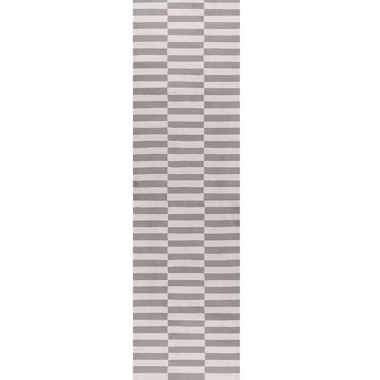 Loft_Striped_Grey_Rug_runner - Bobobiy