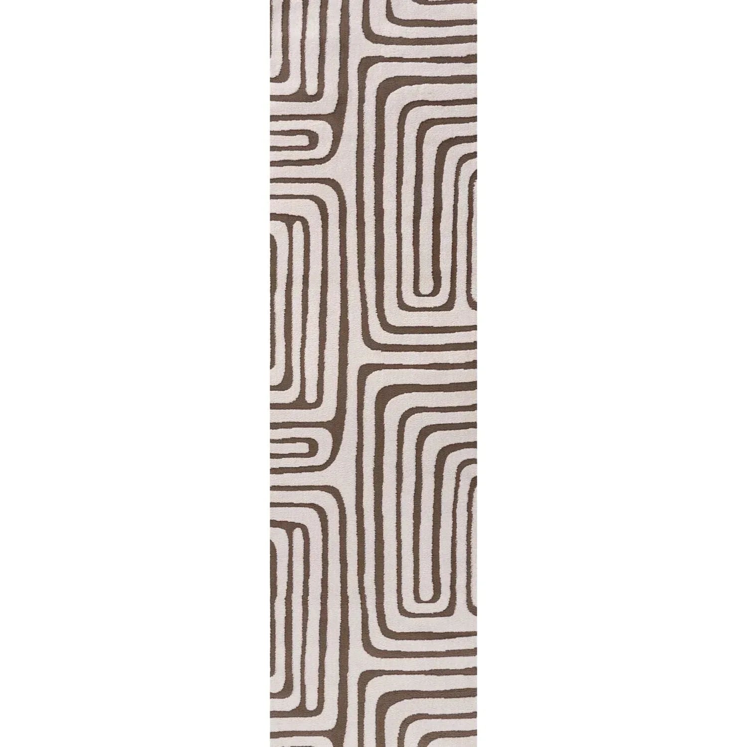 Loft_geometric_brown_runner - Bobobiy