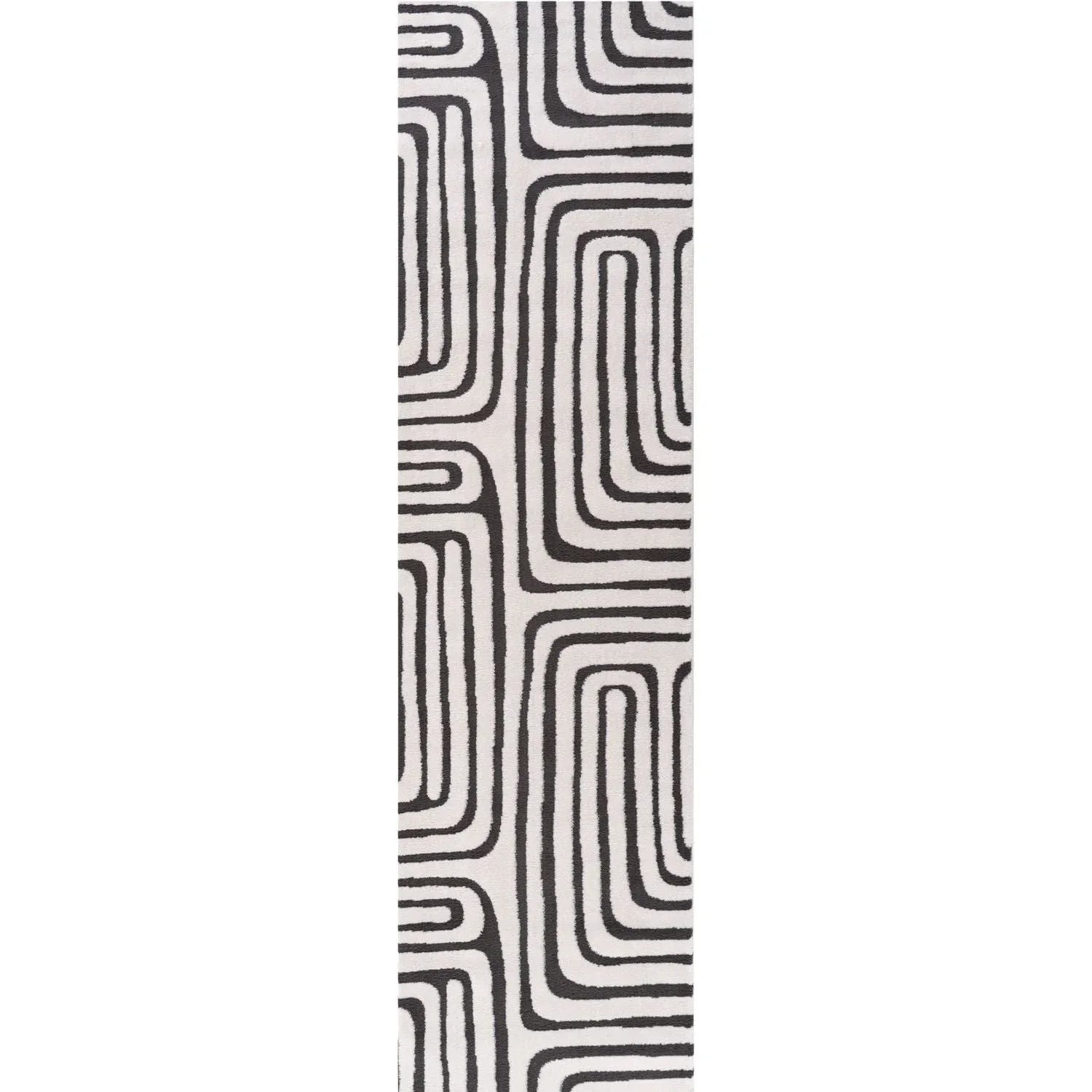 Loft_geometric_darkgrey_runner - Bobobiy