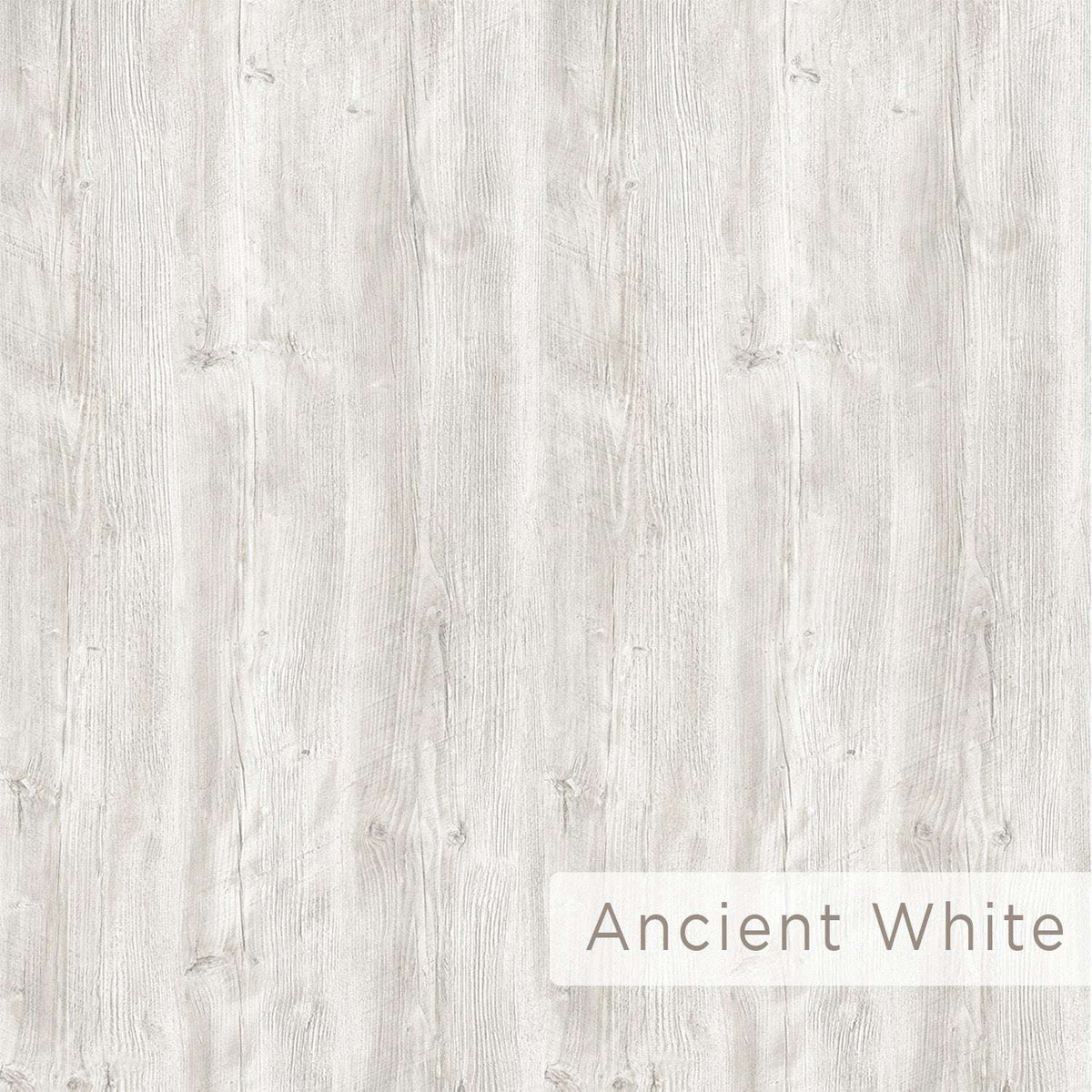Ancient white wood grain finish swatch for a modern side table