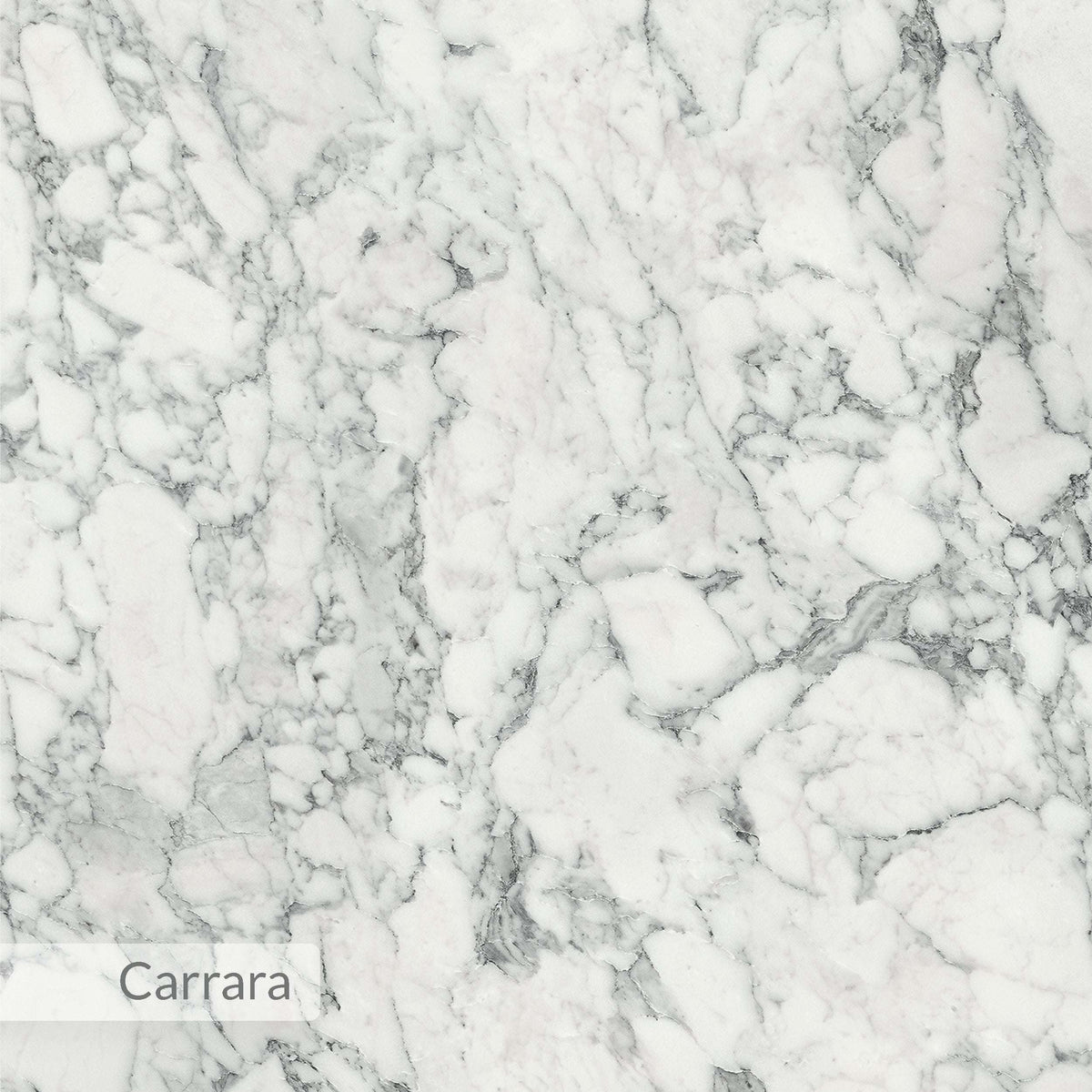Carrara marble veining finish swatch for a modern side table