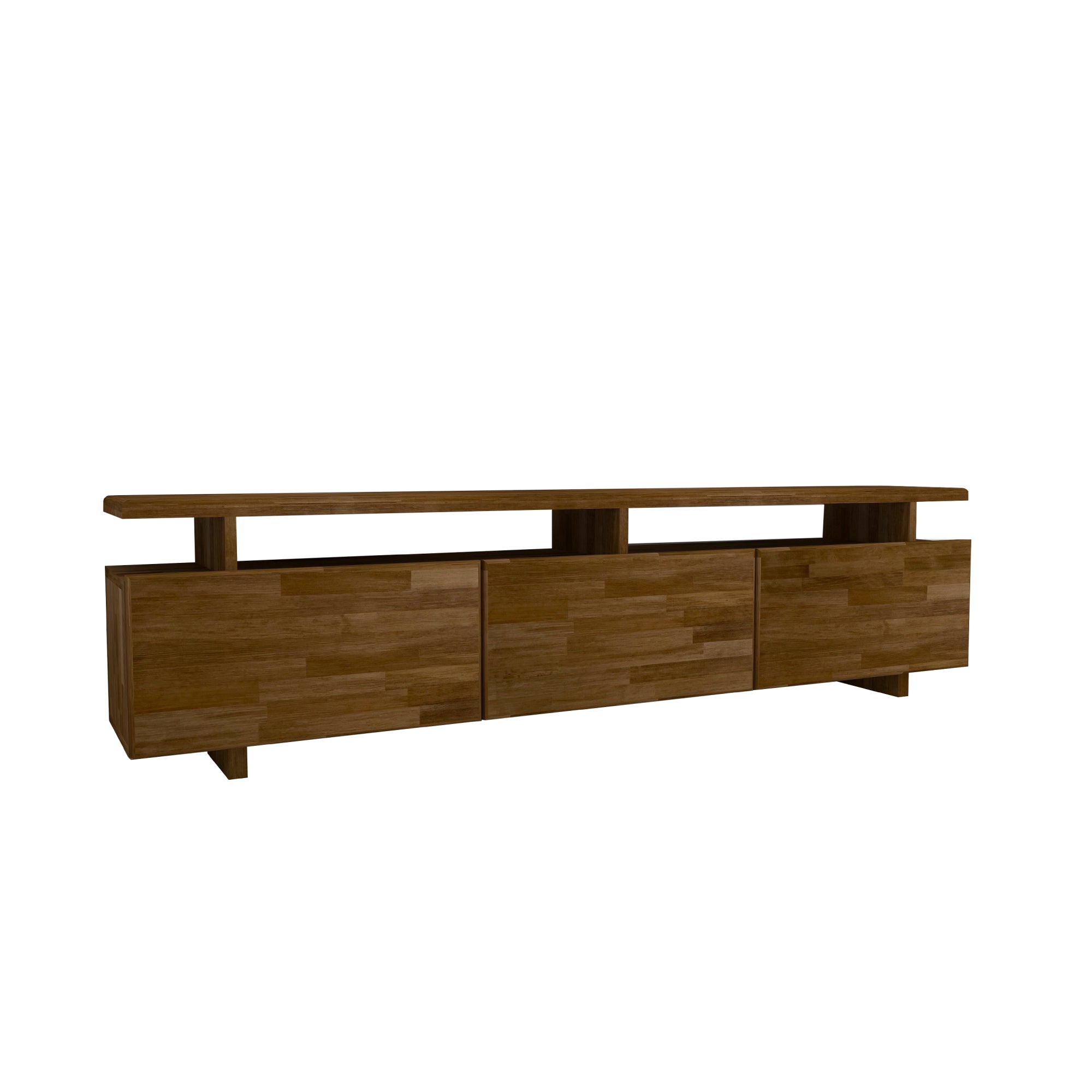 Magnus Solid Pine Wood Handmade TV Stand and Entertainment Center for Living Room