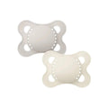 MAM original unisex baby soother, soft silicone, two-pack, light gray with holes