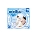 Molfix Junior size 5 disposable diaper pack, 48-count with blue packaging