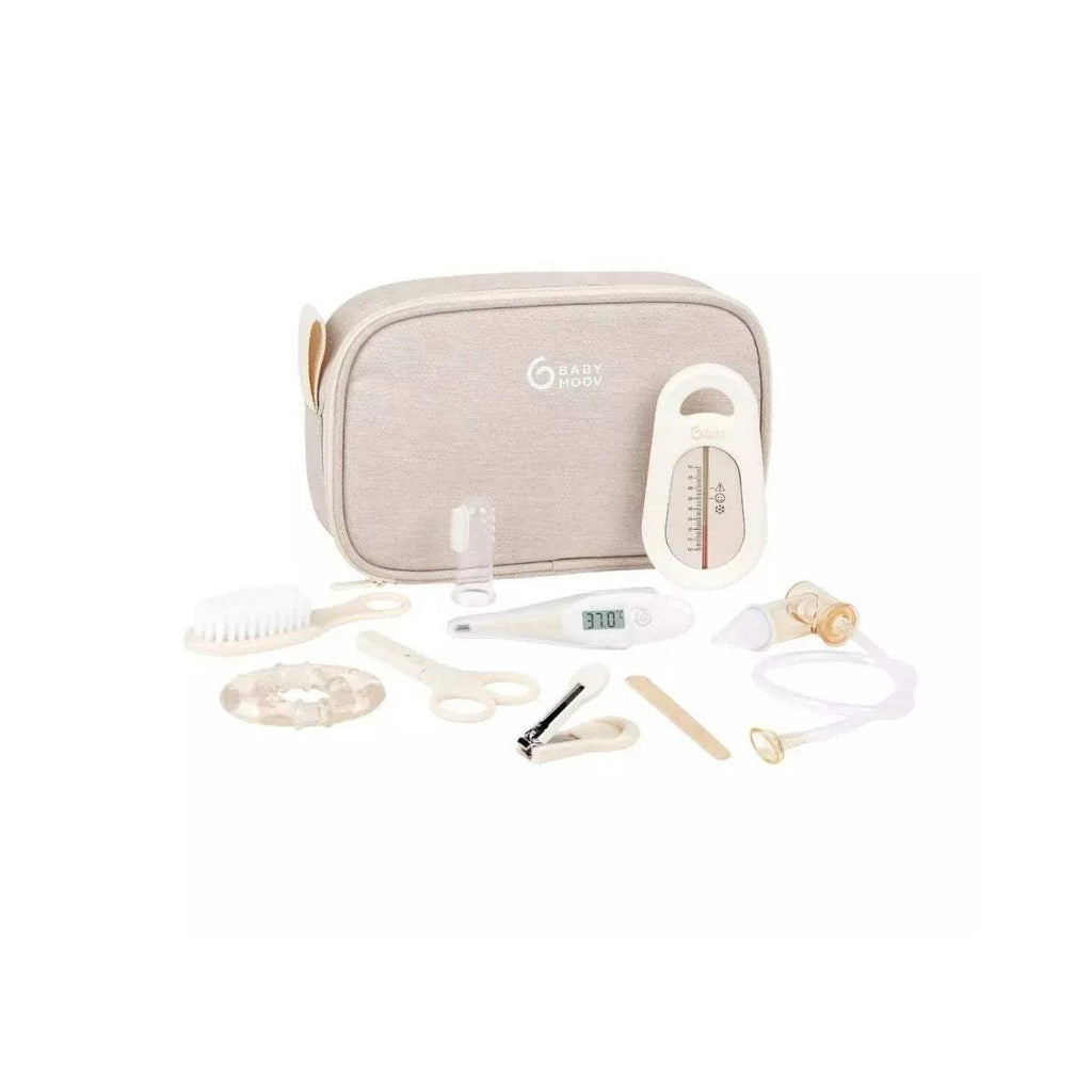 Sand baby grooming set case with assorted brushes and accessories inside