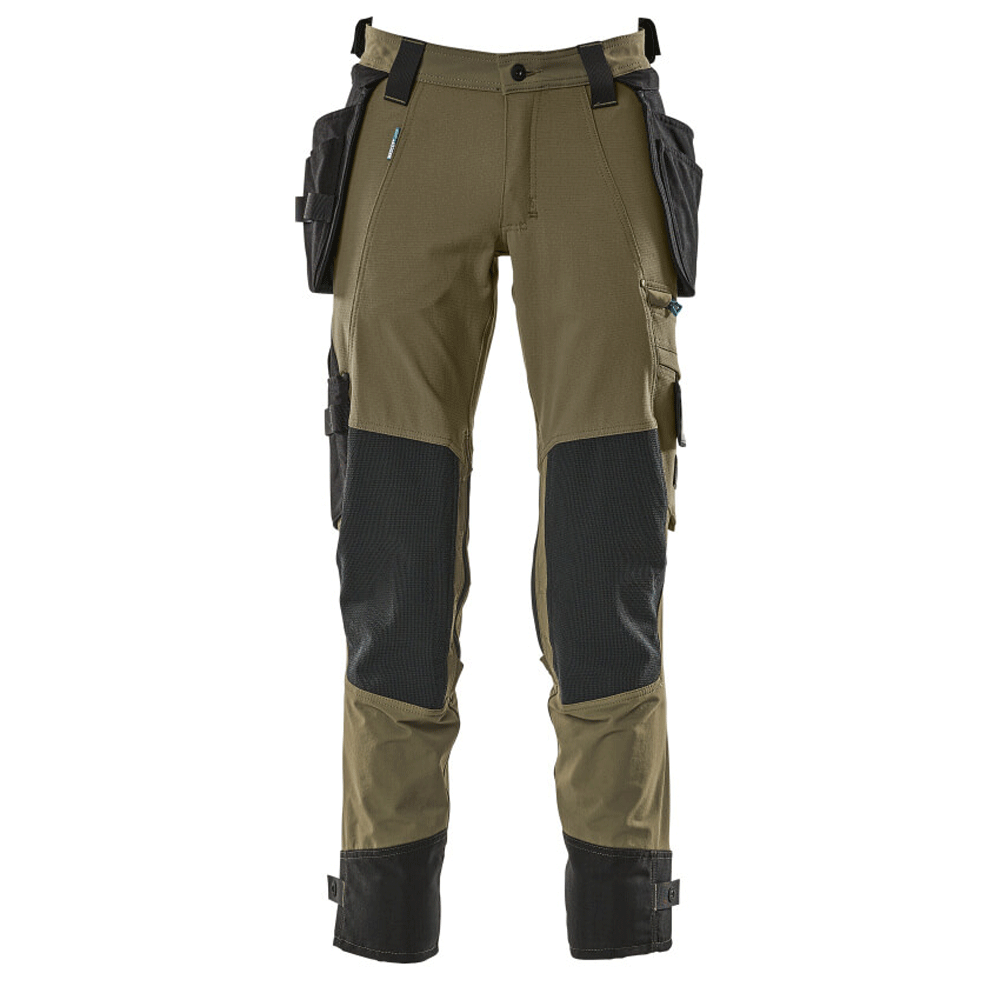 Mascot-Advanced-17031-Water-Repellent-Stretch-Holster-Pocket-Work-Trouser-Moss-Green-Workwear-Nation-Ltd-1436 - Bobobiy