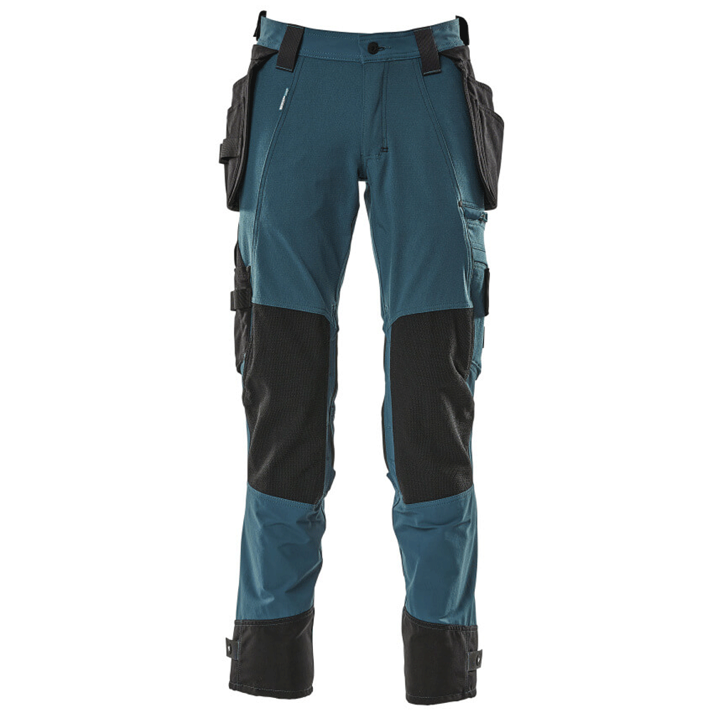 Mascot-Advanced-17031-Water-Repellent-Stretch-Holster-Pocket-Work-Trouser-Petrol-Blue-Workwear-Nation-Ltd-5088 - Bobobiy