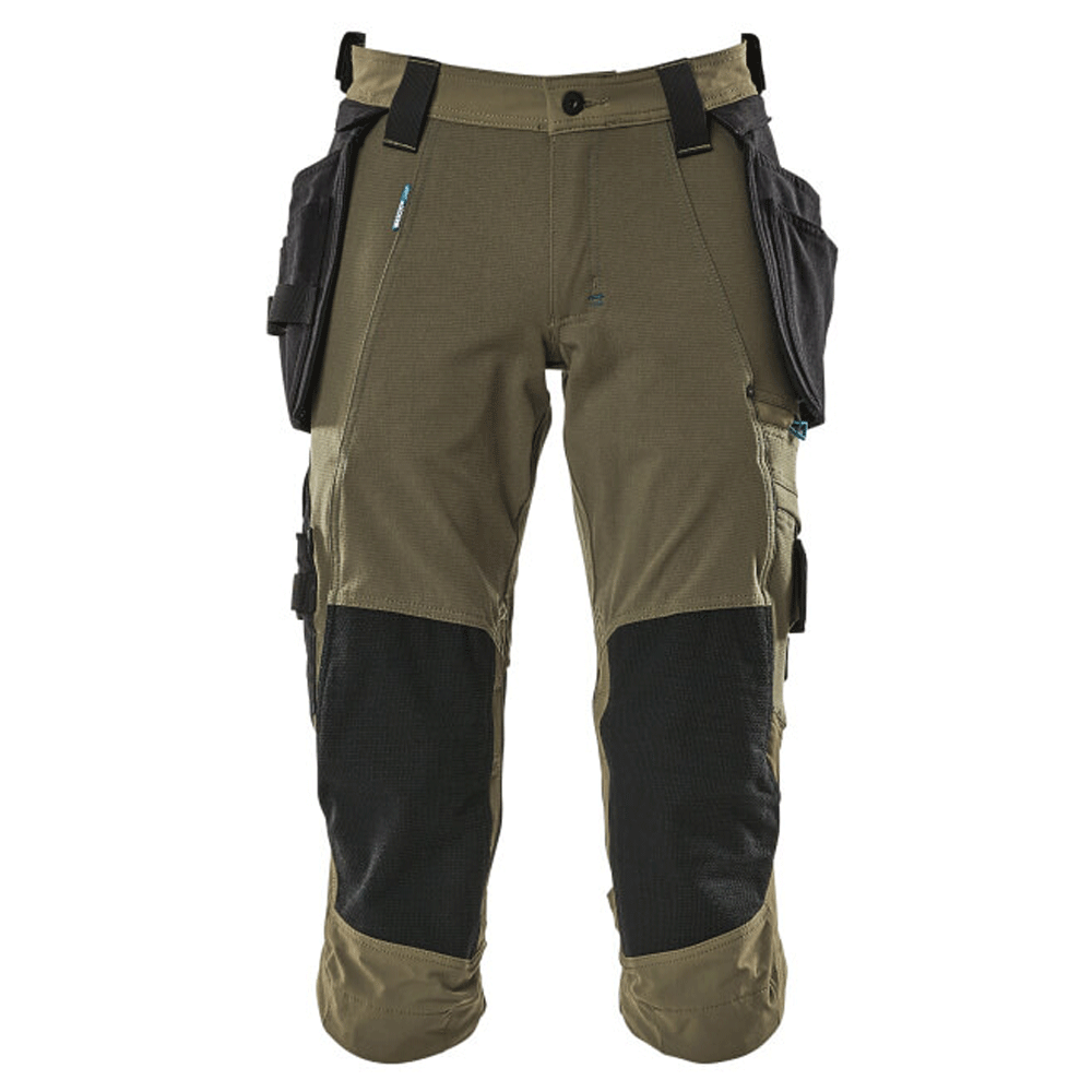 Mascot-Advanced-17049-Water-Repellent-Knee-Pad-Holster-Pocket-Stretch-Pirate-Trousers-Green-Workwear-Nation-Ltd-3187 - Bobobiy