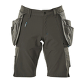 Mascot-Advanced-17149-Water-Repellent-Stretch-Work-Shorts-Grey-Workwear-Nation-Ltd-7349 - Bobobiy