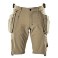 Mascot-Advanced-17149-Water-Repellent-Stretch-Work-Shorts-Khaki-Workwear-Nation-Ltd-9385 - Bobobiy