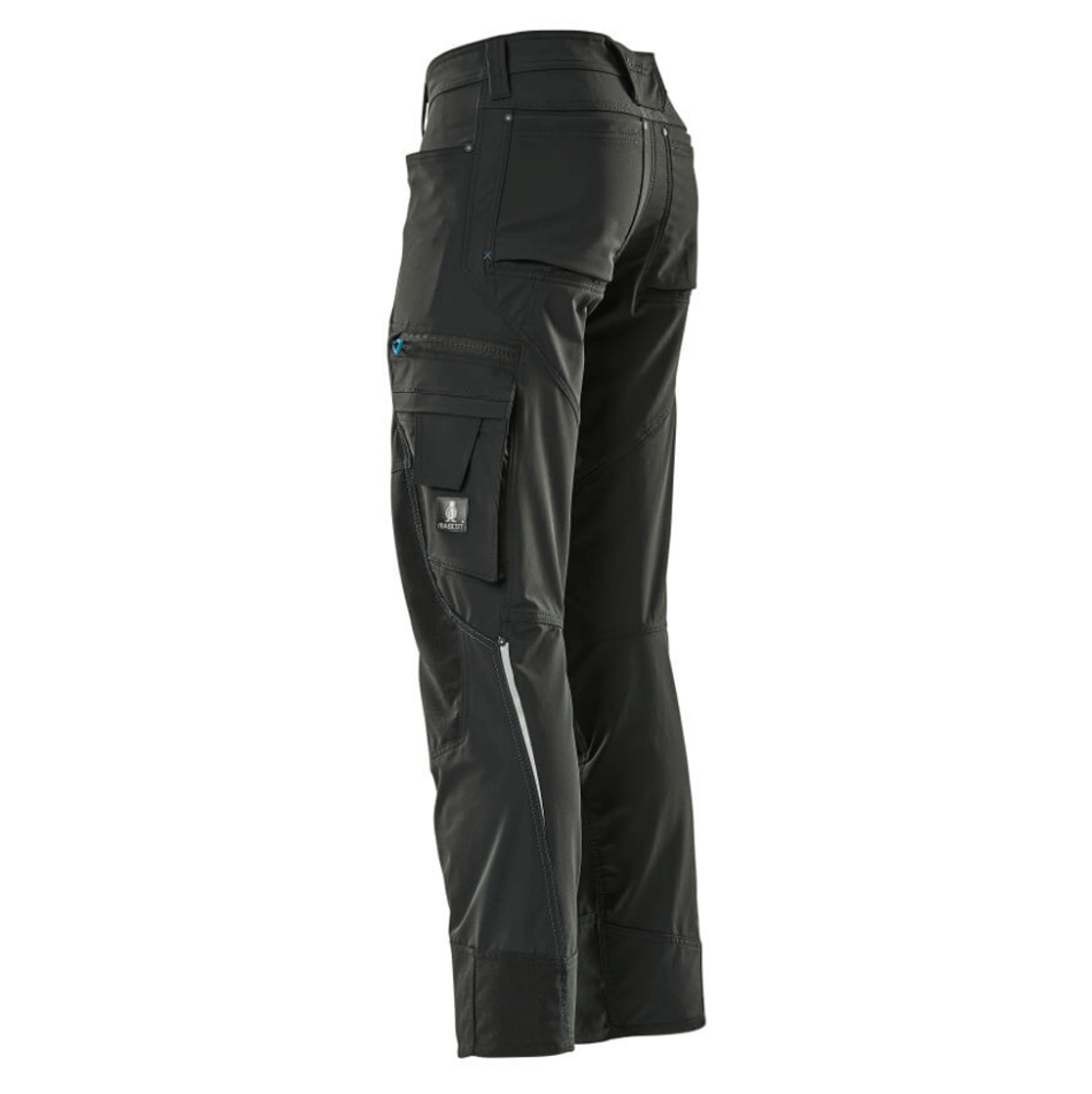 Mascot-Advanced-17179-Ultimate-Stretch-Kneepad-Work-Trousers-Black-Workwear-Nation-Ltd-3627 - Bobobiy
