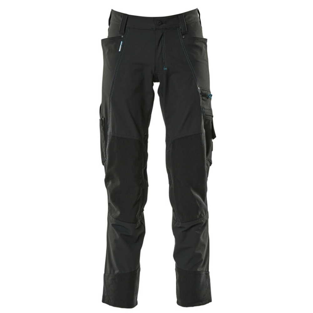 Mascot-Advanced-17179-Ultimate-Stretch-Kneepad-Work-Trousers-Black-Workwear-Nation-Ltd-9913 - Bobobiy