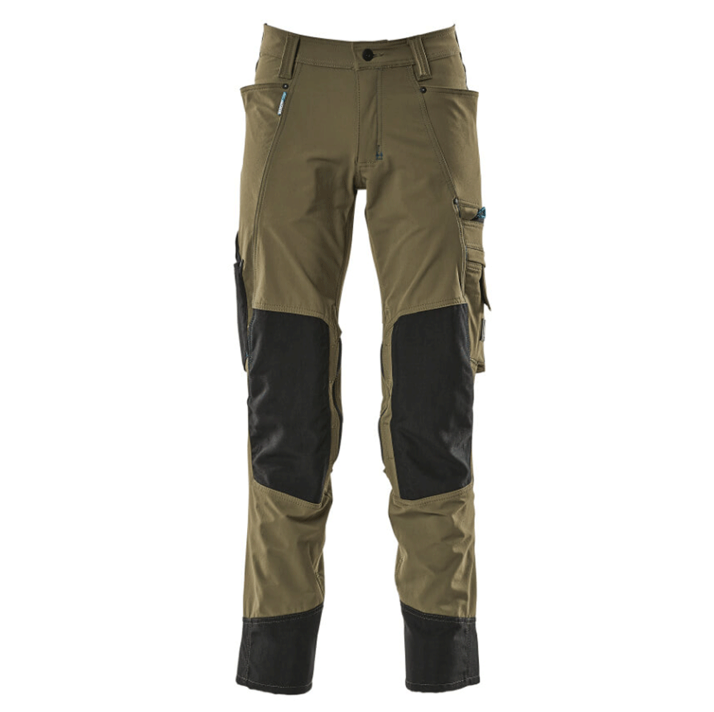Mascot-Advanced-17179-Ultimate-Stretch-Kneepad-Work-Trousers-Moss-Green-Workwear-Nation-Ltd-6610 - Bobobiy