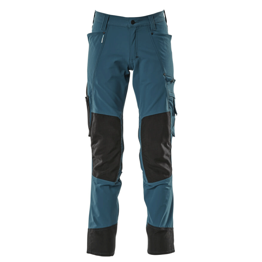 Mascot-Advanced-17179-Ultimate-Stretch-Kneepad-Work-Trousers-Petrol-Blue-Workwear-Nation-Ltd-2658 - Bobobiy