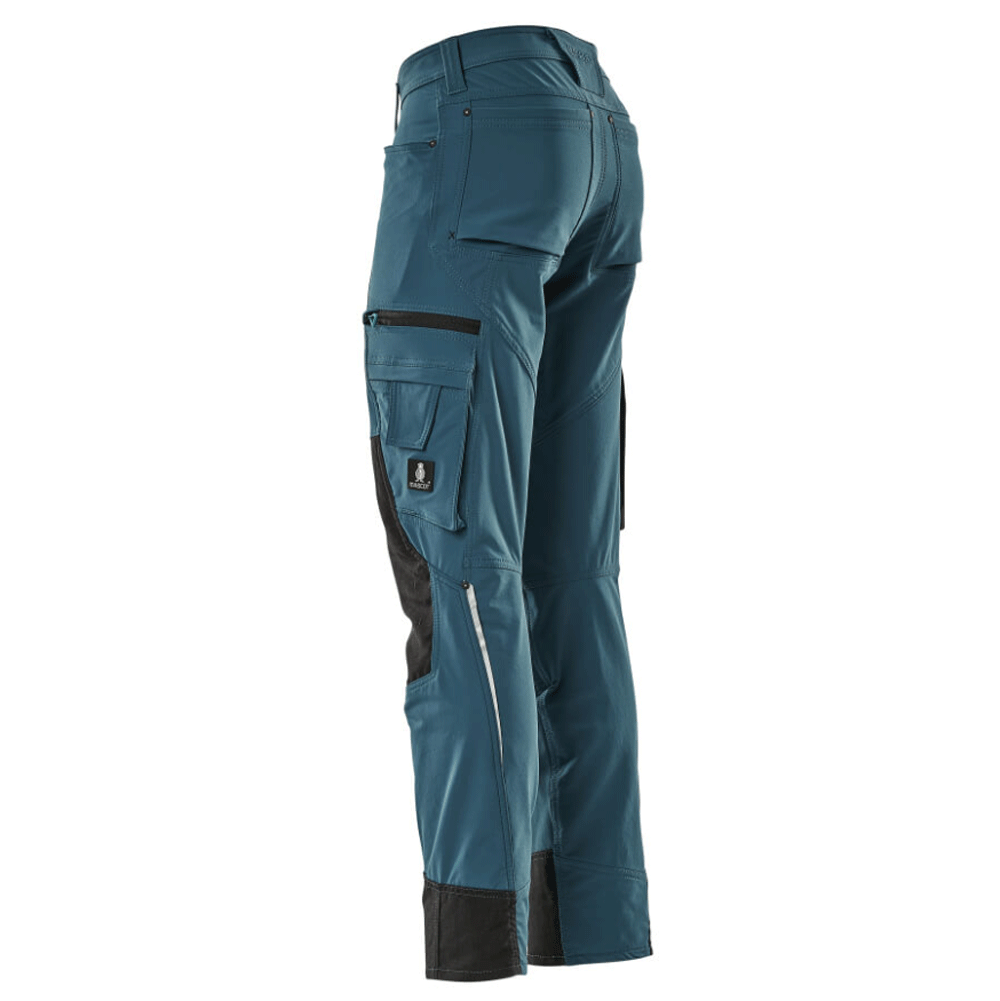 Mascot-Advanced-17179-Ultimate-Stretch-Kneepad-Work-Trousers-Petrol-Blue-Workwear-Nation-Ltd-994 - Bobobiy