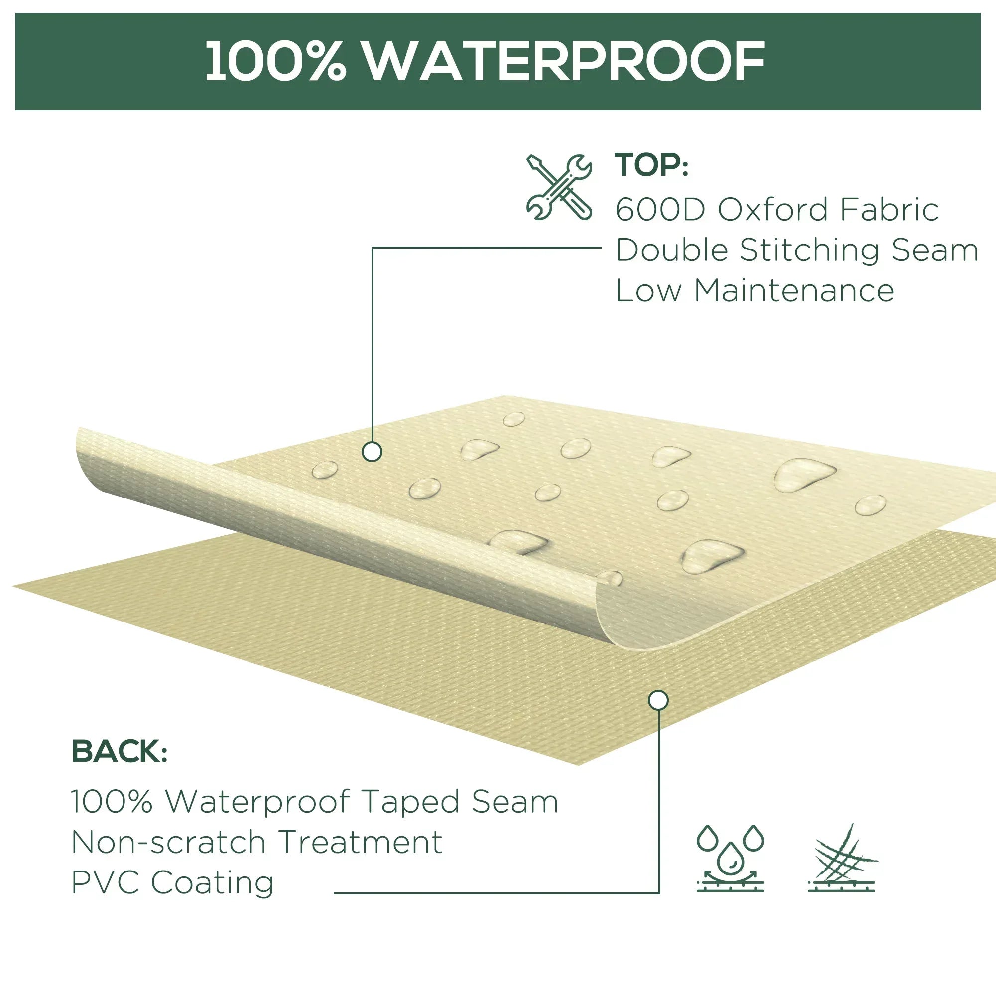 600D Oxford Cloth Furniture Cover 3 Seat Rattan Chair Protector Large Garden Patio Outdoor Waterproof L152 x W87 x H58-79cm - Bobobiy