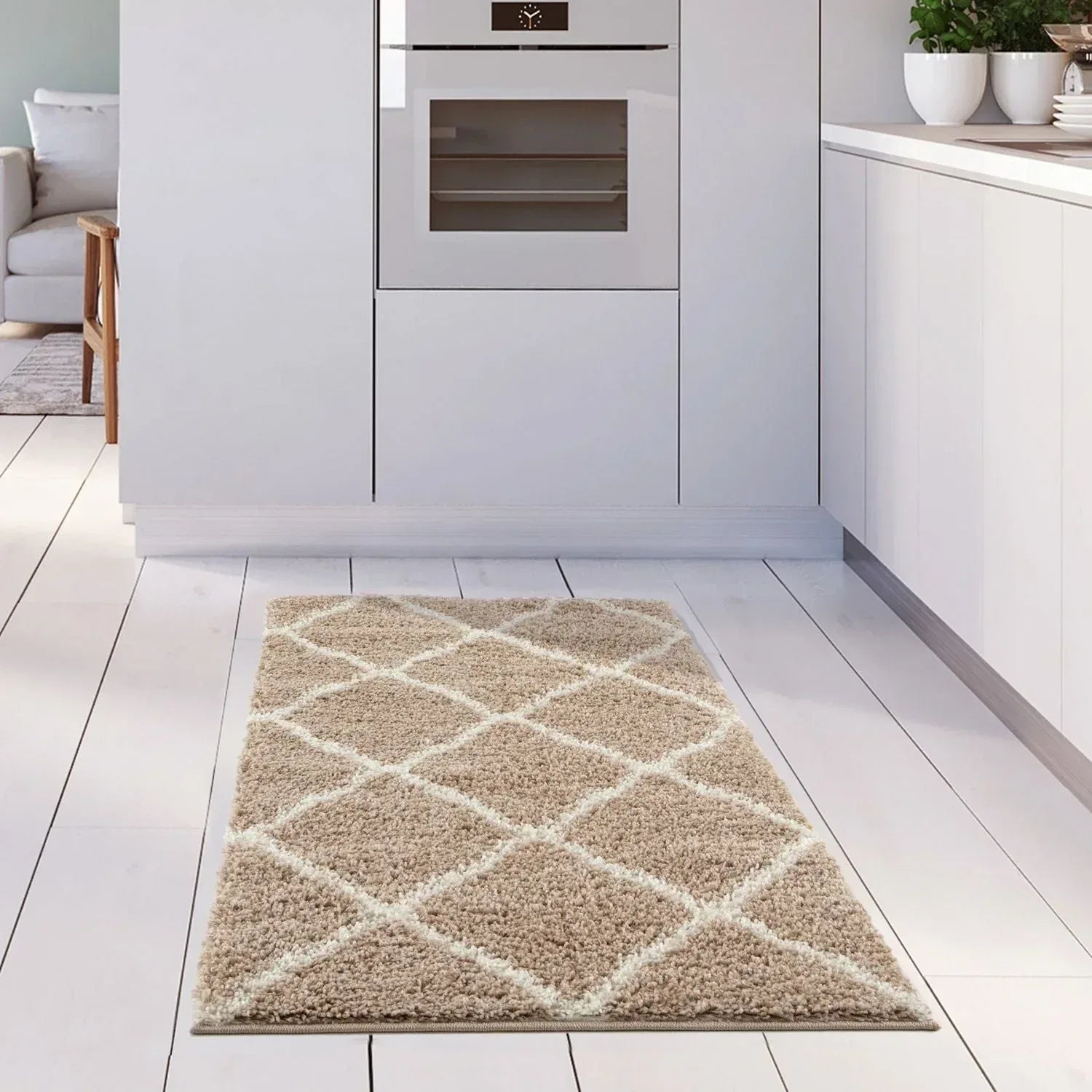 Moroccan_Beige_Shaggy_Rug___720-III - Bobobiy