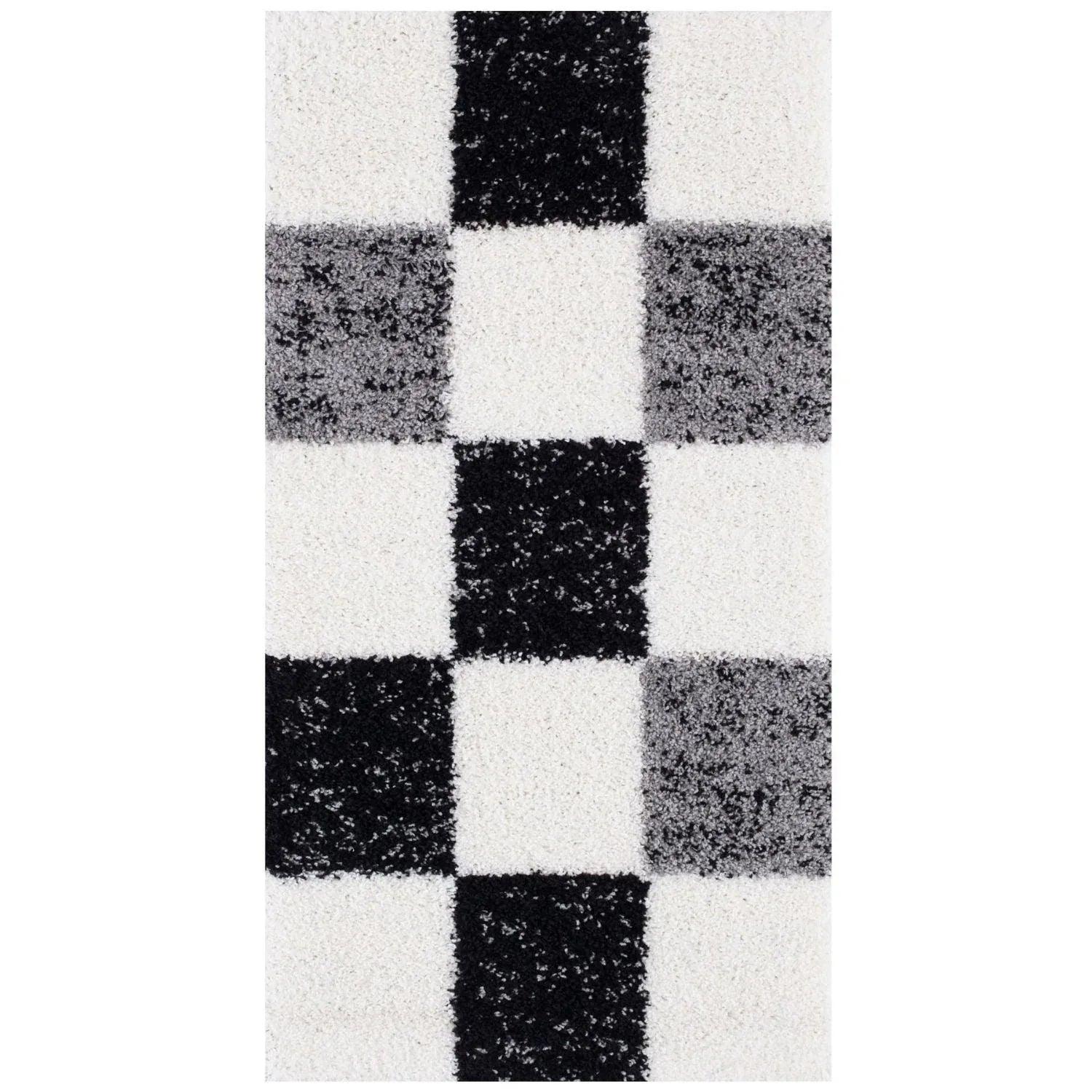Myshaggy_Geometric_Grey_Rug-1 - Bobobiy