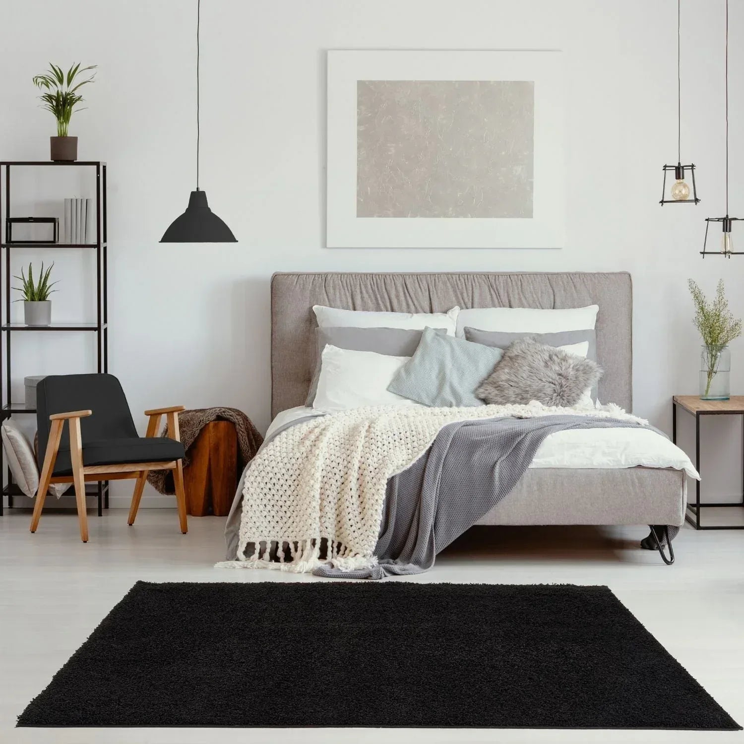Myshaggy_Solid_Black_Rug-13 - Bobobiy