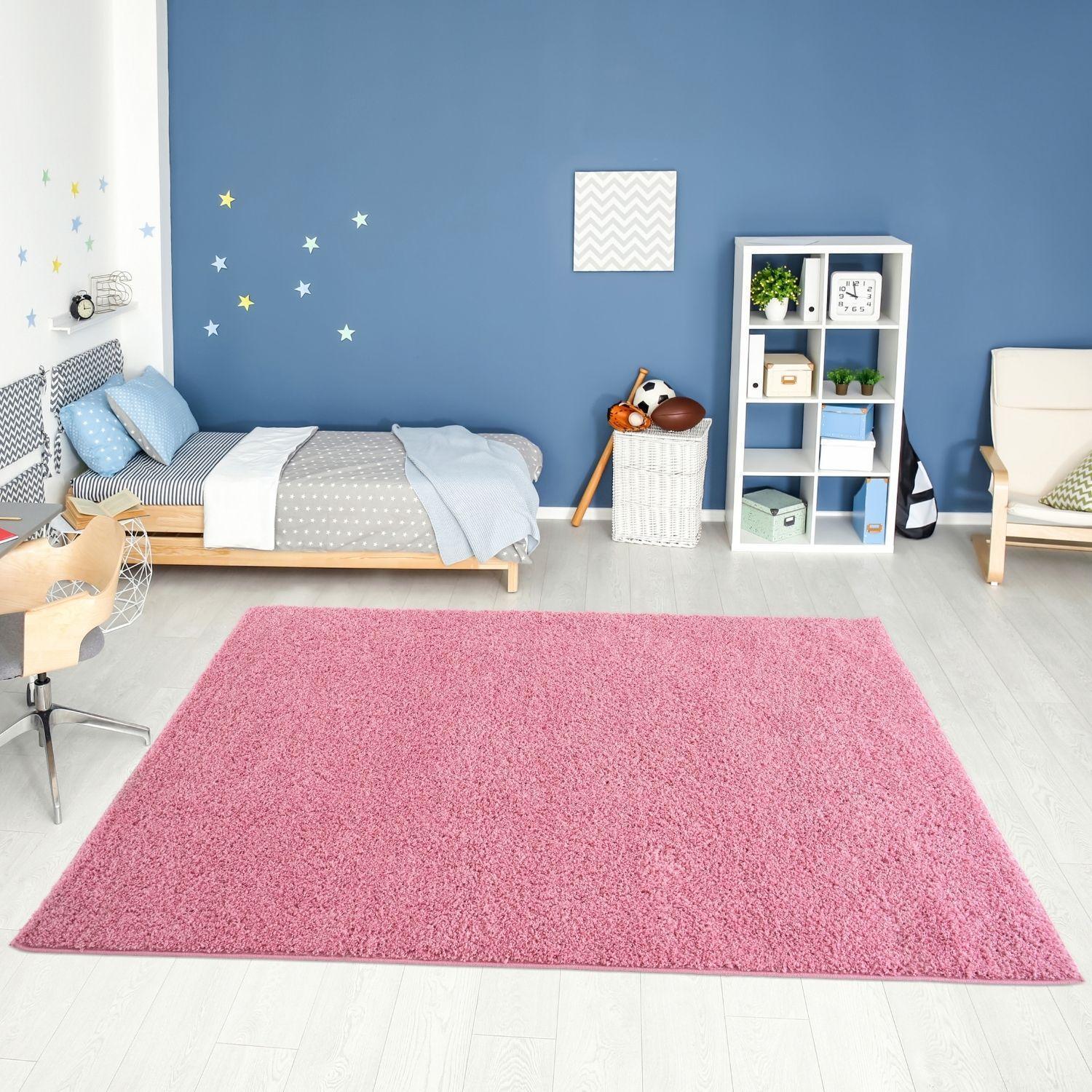 Myshaggy_Solid_Pink_Rug-13 - Bobobiy