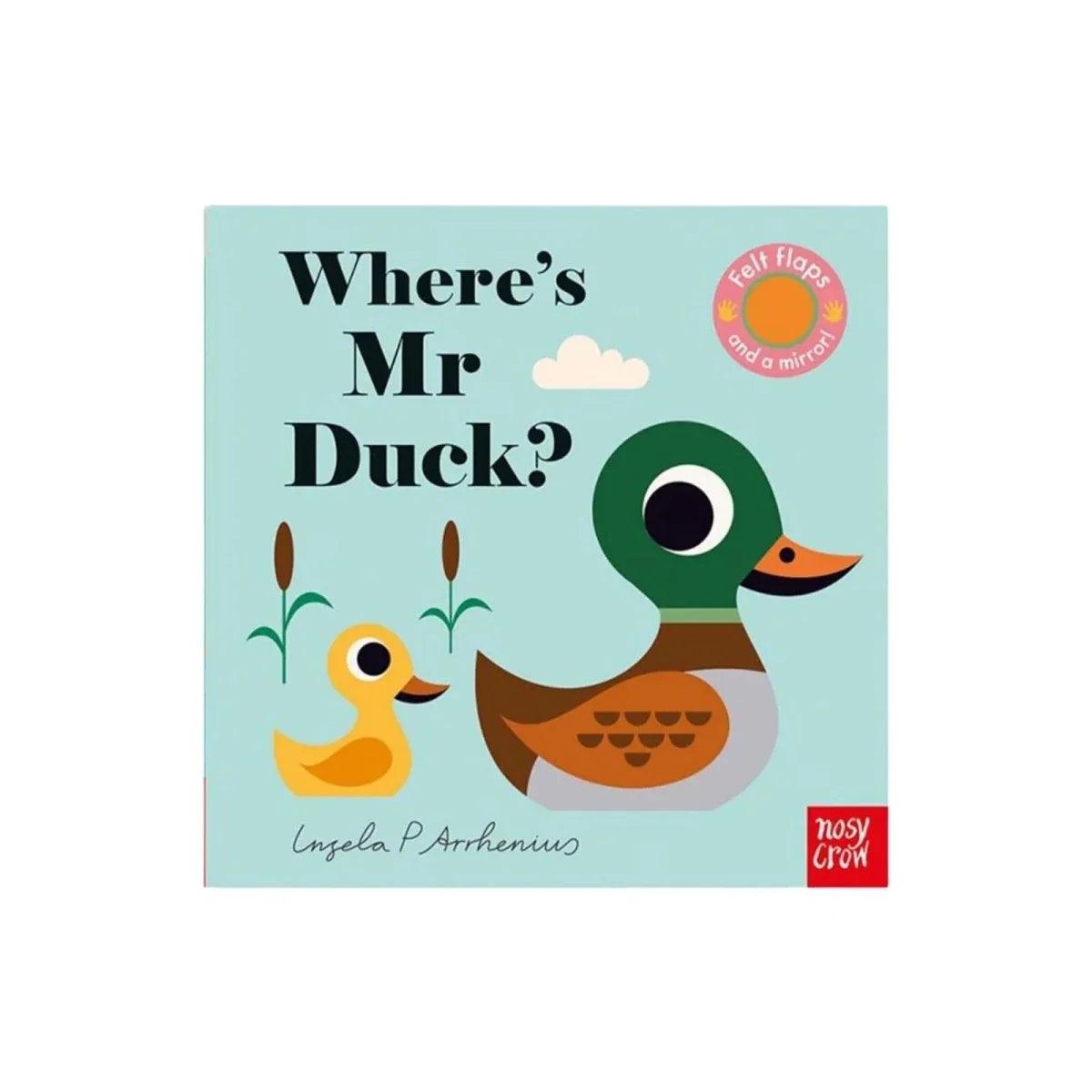 Children's buggy book cover with ducks and Where's Mr Duck title