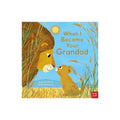 Children's picture book cover with lion-like animals in tall grass and title text