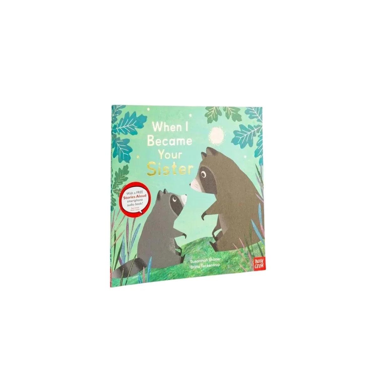 Children's picture book by Nosy Crow, cover shows two gray bear cubs facing on green grass