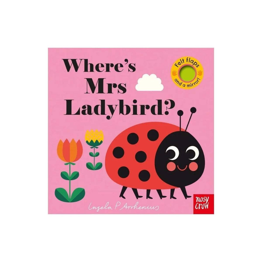 Ladybird buggy book cover with cartoon ladybug and bold title text on pink