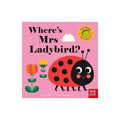 Ladybird buggy book cover with cartoon ladybug and bold title text on pink