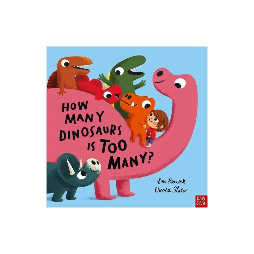 Children's picture book cover with colorful dinosaur characters and large title text