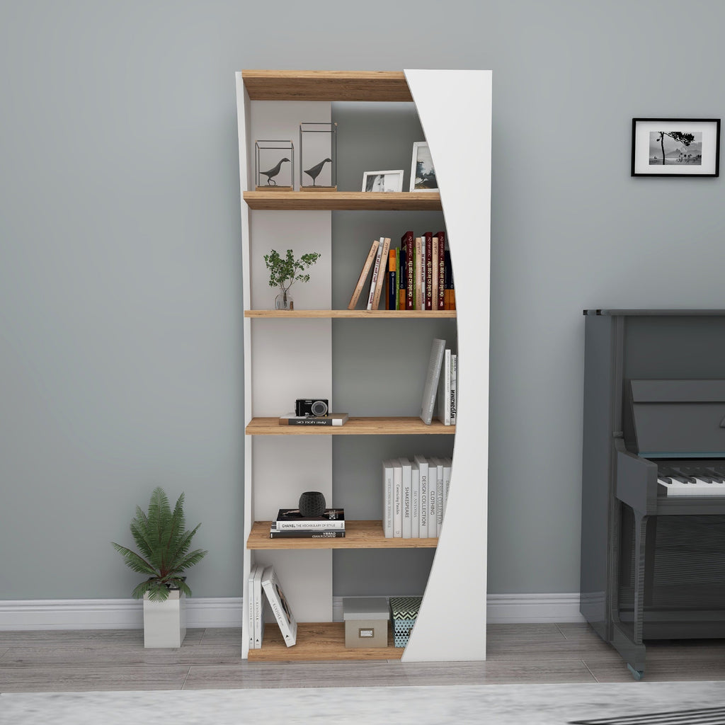 Bookcase Bookshelf Shelving Unit with 5 Tier Open Shelves Nestor