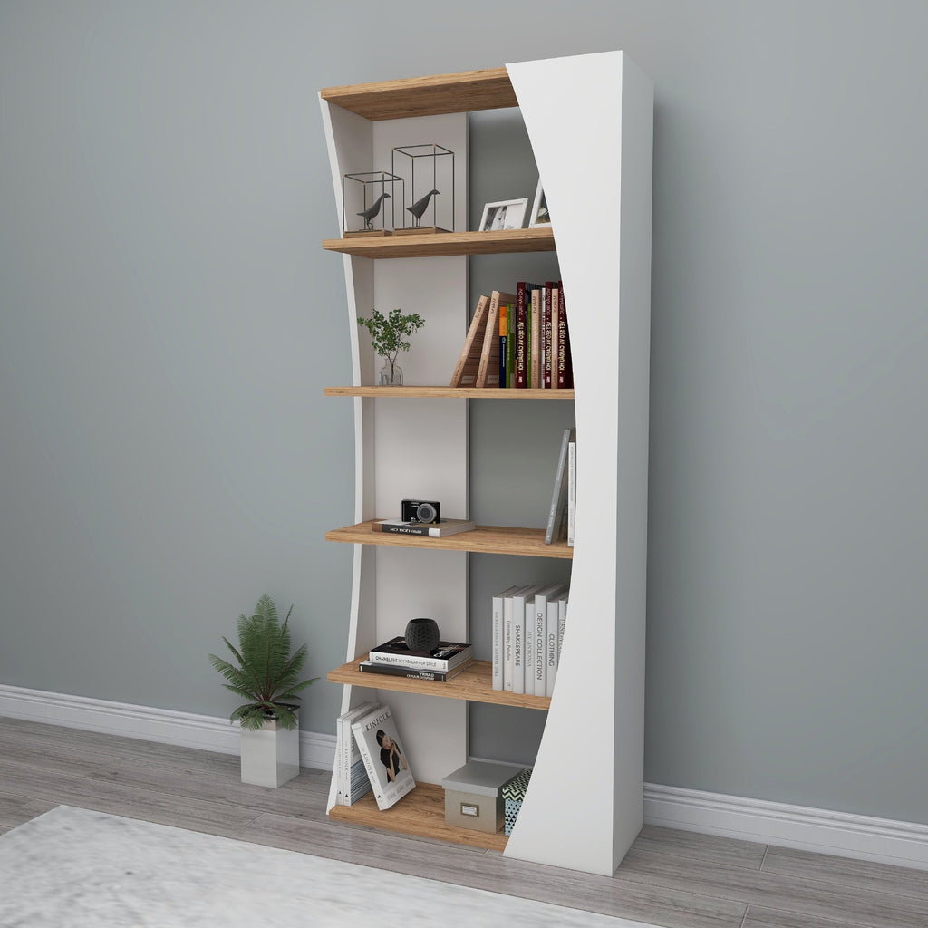 Bookcase Bookshelf Shelving Unit with 5 Tier Open Shelves Nestor