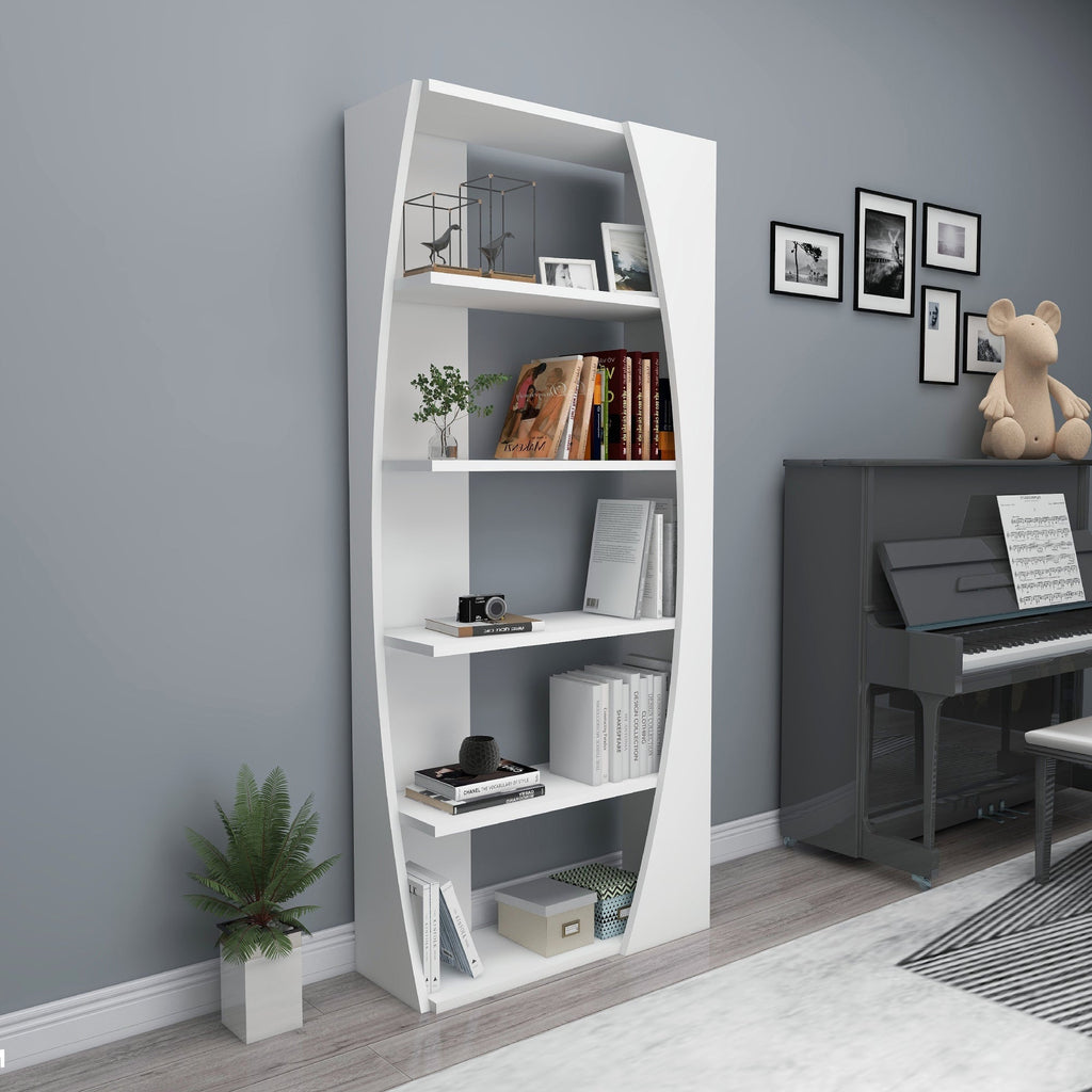 Bookcase Bookshelf Shelving Unit with 5 Tier Open Shelves Nestor