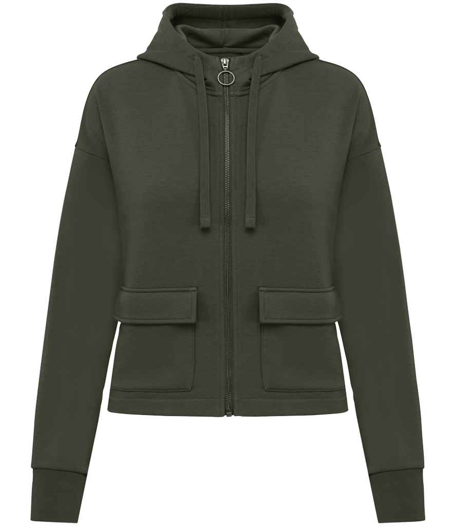 Organic Full Zip Hooded Sweatshirt: Womens
