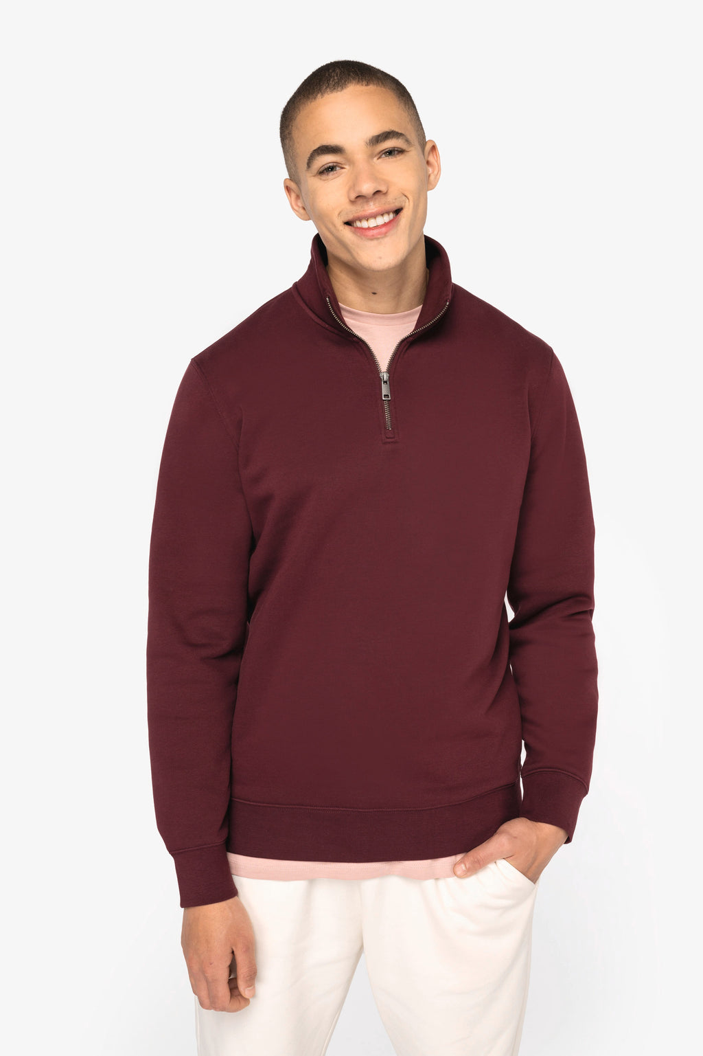 Organic Quarter Zip Sweatshirt: Mens