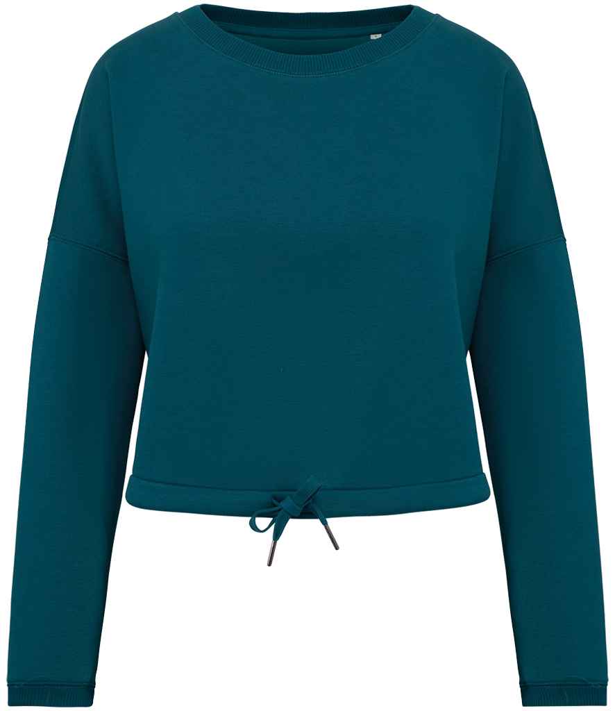 Organic Oversized Cropped Sweatshirt: Womens