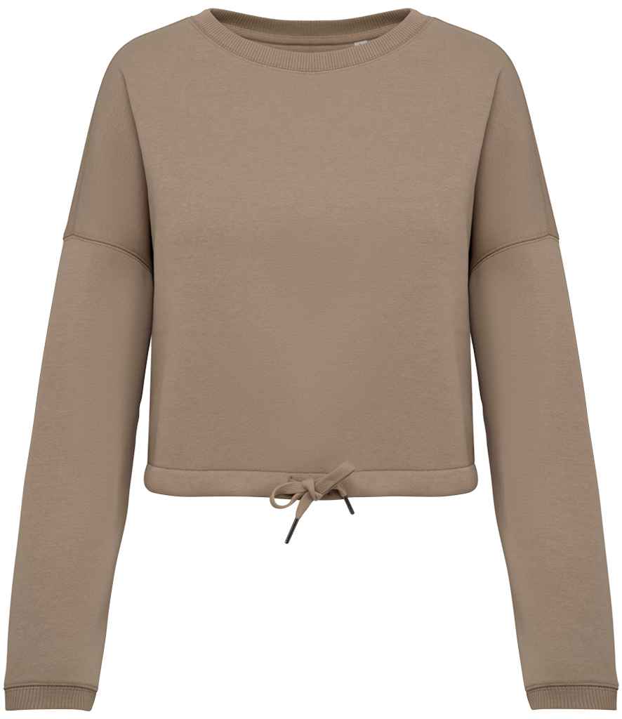 Organic Oversized Cropped Sweatshirt: Womens