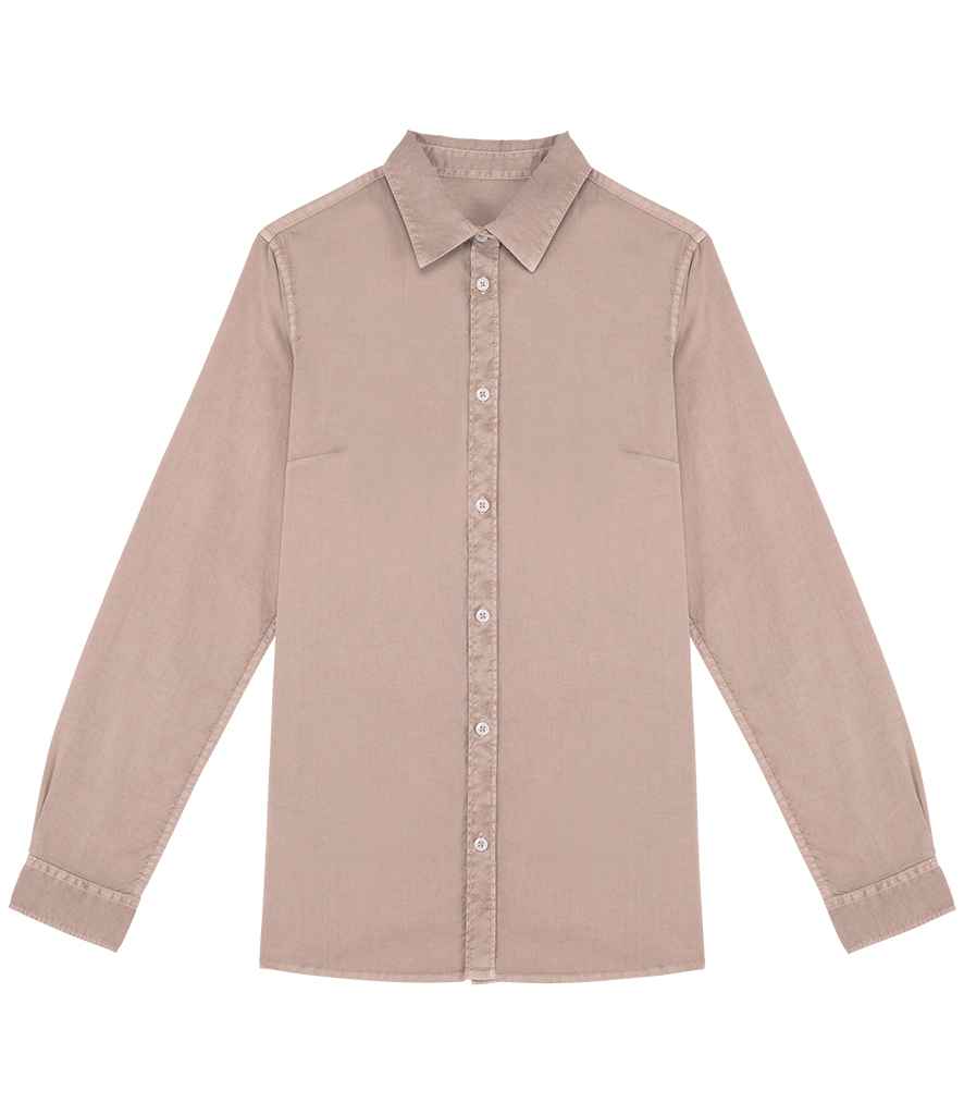 Organic Washed Long Sleeve Shirt: Ladies