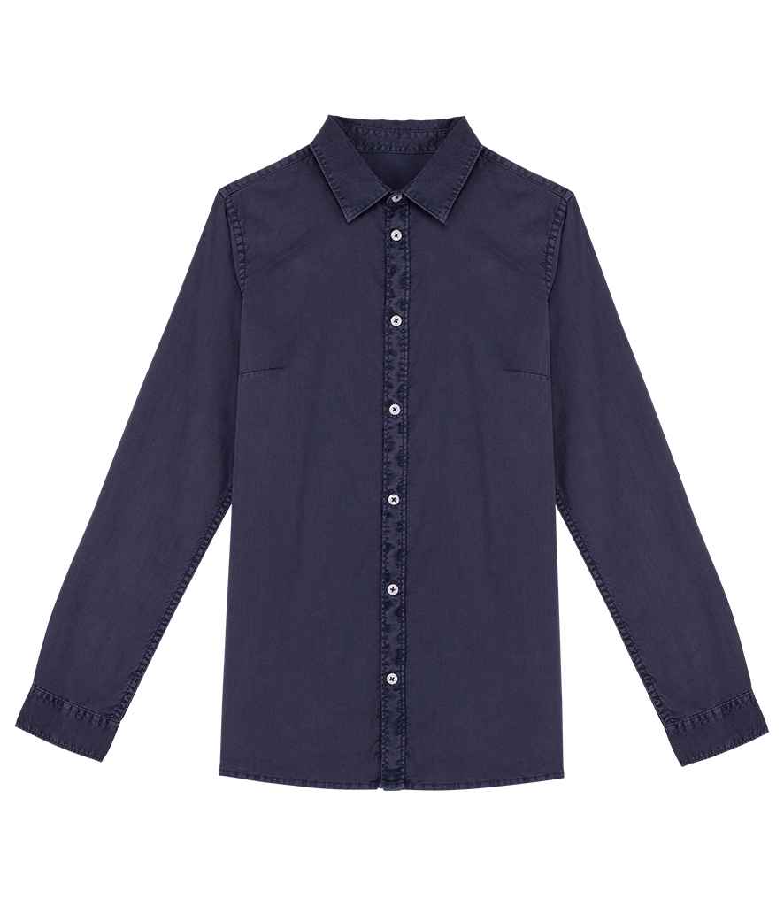 Organic Washed Long Sleeve Shirt: Ladies
