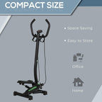 Compact twister stepper step machine with handlebar and black frame