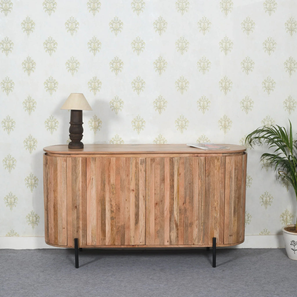 NW06-York-Solid-Wood-Sideboard-With-Metal-Legs-Lifestyle - Bobobiy