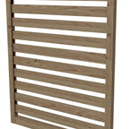 Natural fir wood slatted trellis panel for wall-mounted plant stand