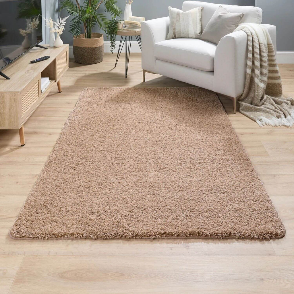 Washable Nude Pink Shaggy Rug