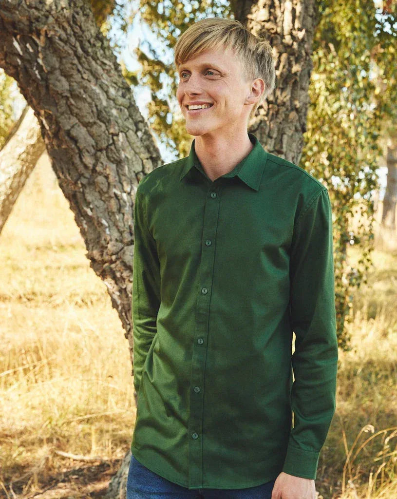 O67001MensTwillShirt_BottleGreen_1024x1024_1300c776-d151-4f23-b055-8e4ca81e54ce - Bobobiy