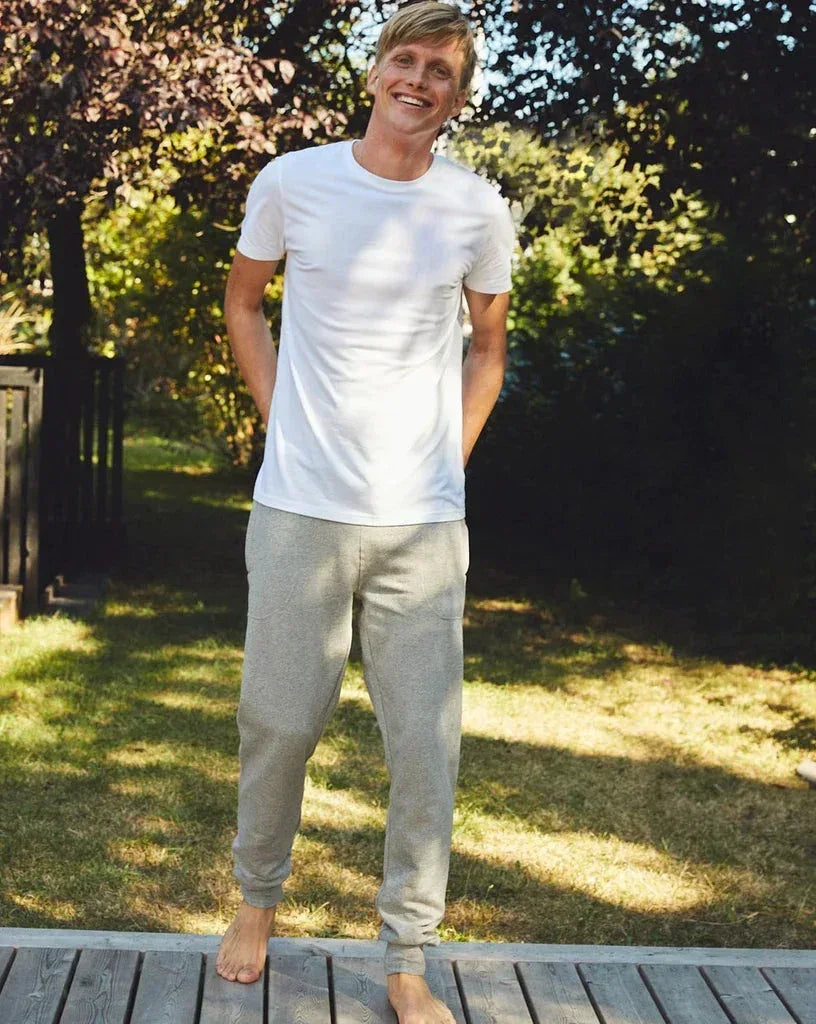 O74002UnisexSweatpantsw.Cuff_Sp.Grey_1024x1024_2048x2048_84fc1a3d-e978-46b2-9d86-7d367f7f369f - Bobobiy