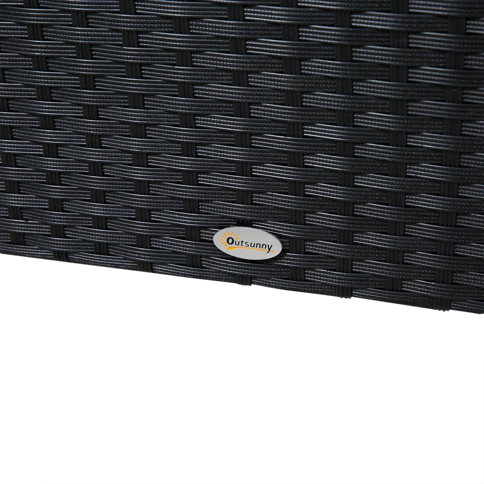 4 Pieces Rattan Garden Furniture Set, 4 Seater Corner Sofa Set with Storage Box, 2 Drawers Coffee Table, Loveseats with Cushions, Wicker Garden Conservatory Furniture for Balcony, Black - Bobobiy